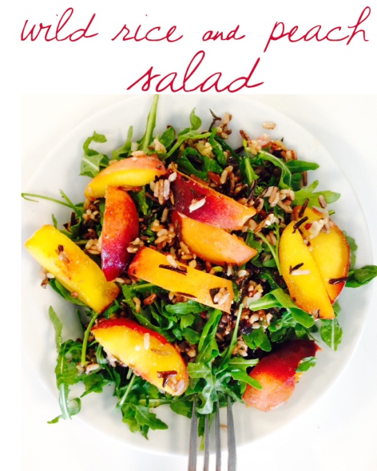 wild rice and peach salad